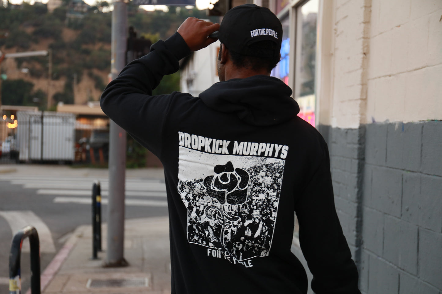 For The People Zip Up Hoodie (Black)