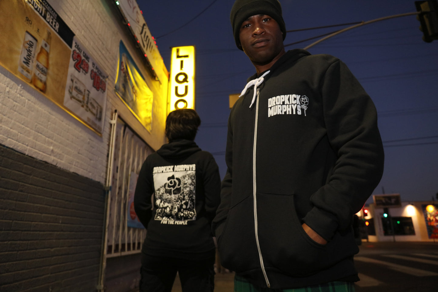 For The People Zip Up Hoodie (Black)