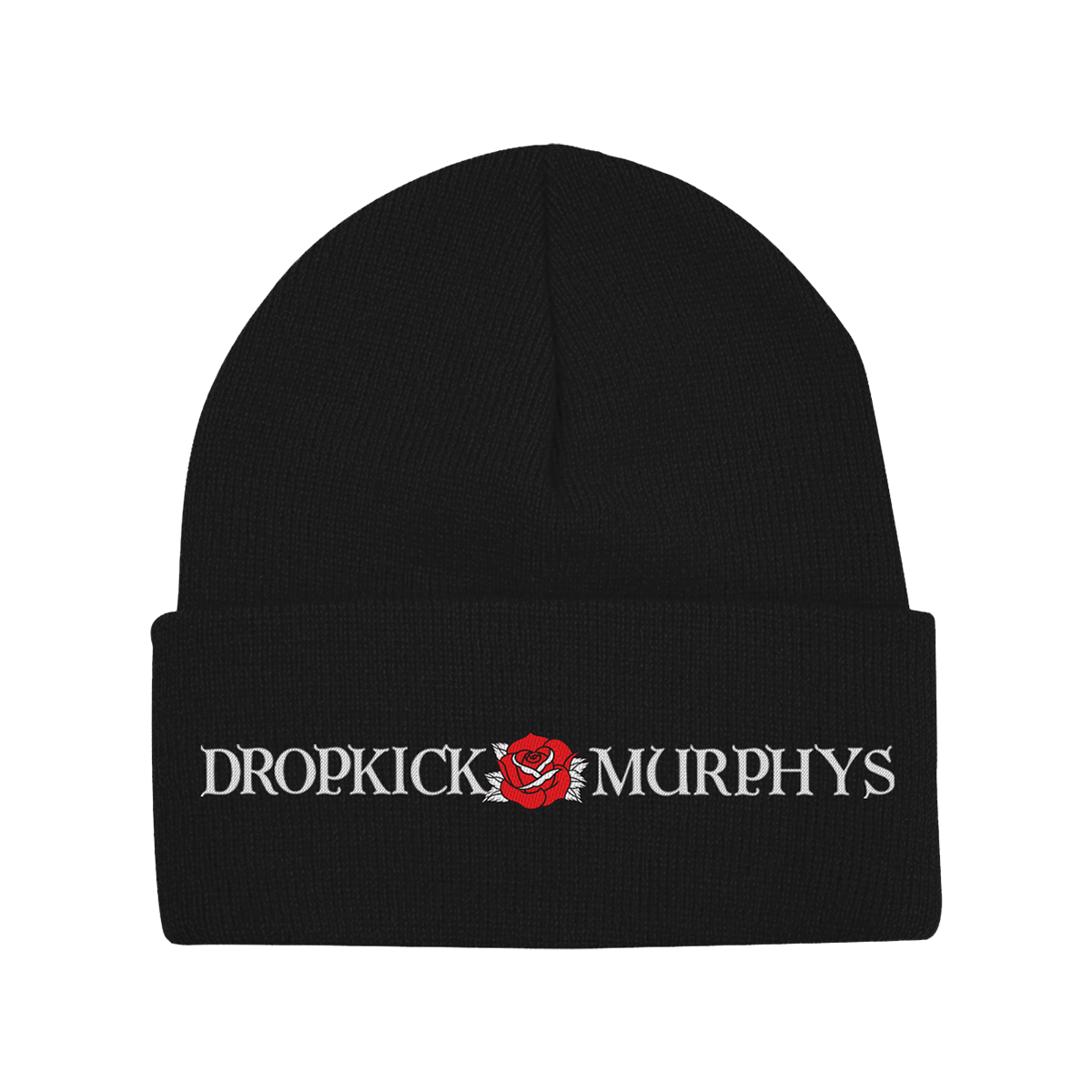 Rose Embroidered Logo Beanie (Black)