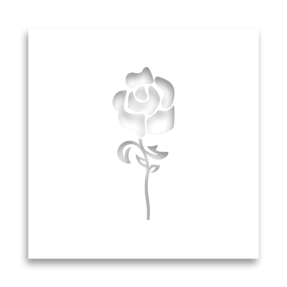 Rose Logo Stencil (White)