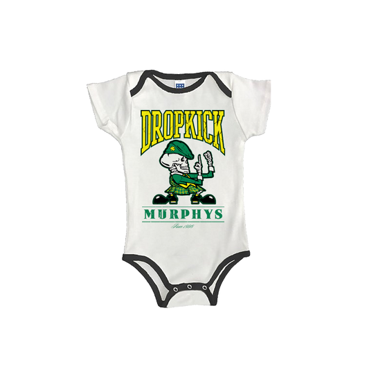 Fist Up Onesie (White/Navy)