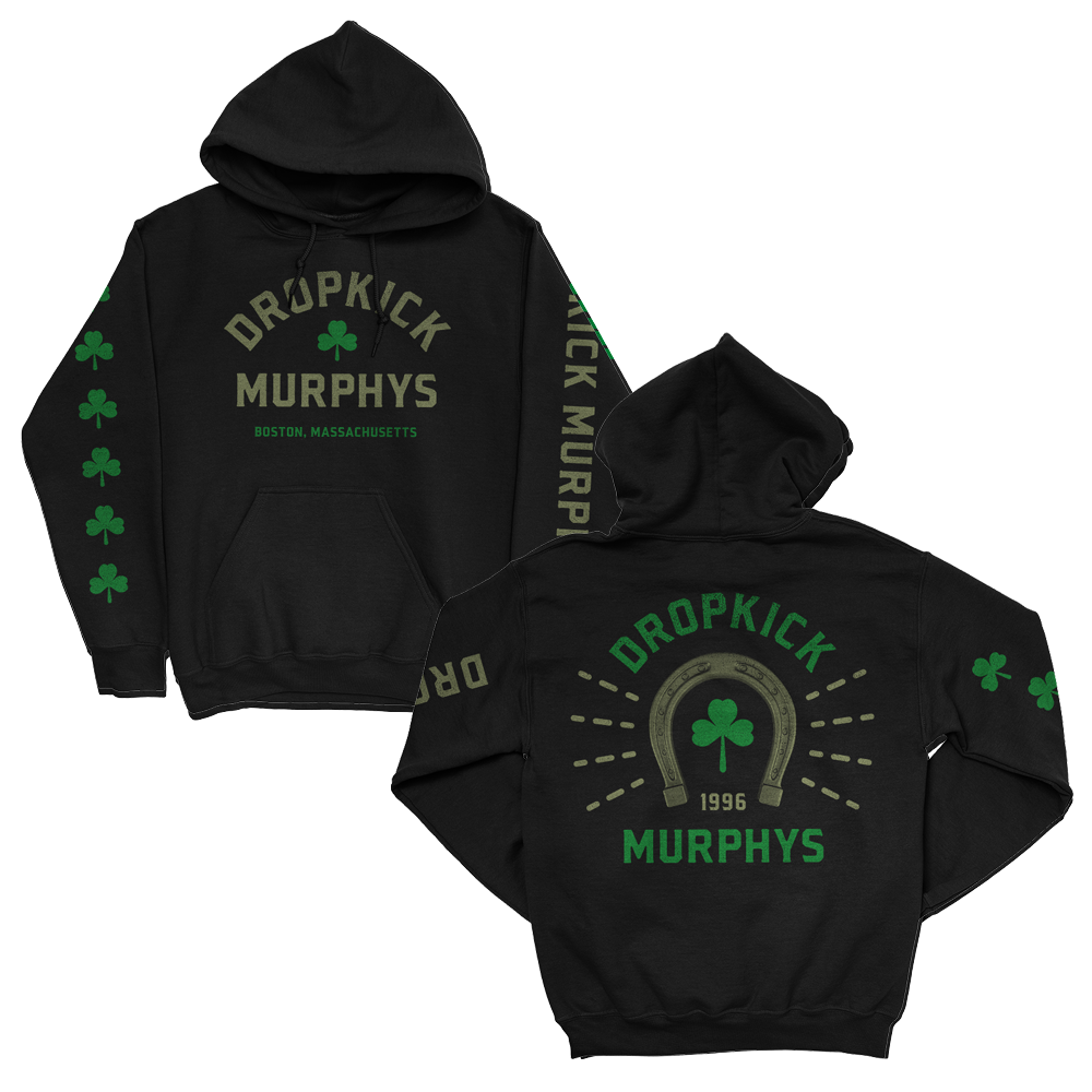 Lucky Horseshoe Pullover Hoodie Black Dropkick Murphys