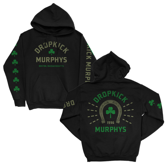 Lucky Horseshoe Pullover Hoodie (Black)