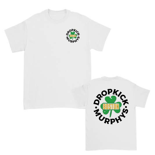 Boston Shamrock Badge Tee (White)