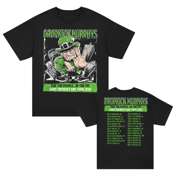 Leprechaun St. Patricks Day 2026 Tour T-Shirt (Black) – Dropkick