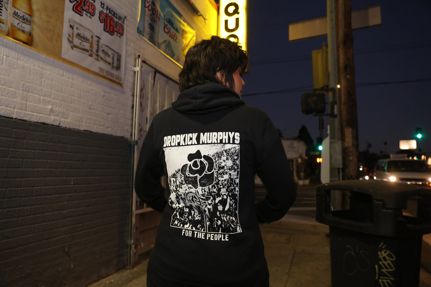 For The People Zip Up Hoodie (Black)