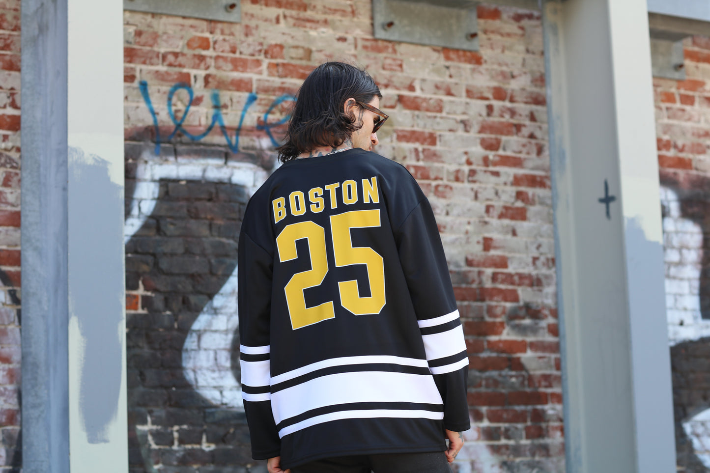 Shamrock Bruins 2025 Practice Hockey Jersey (Black/White)
