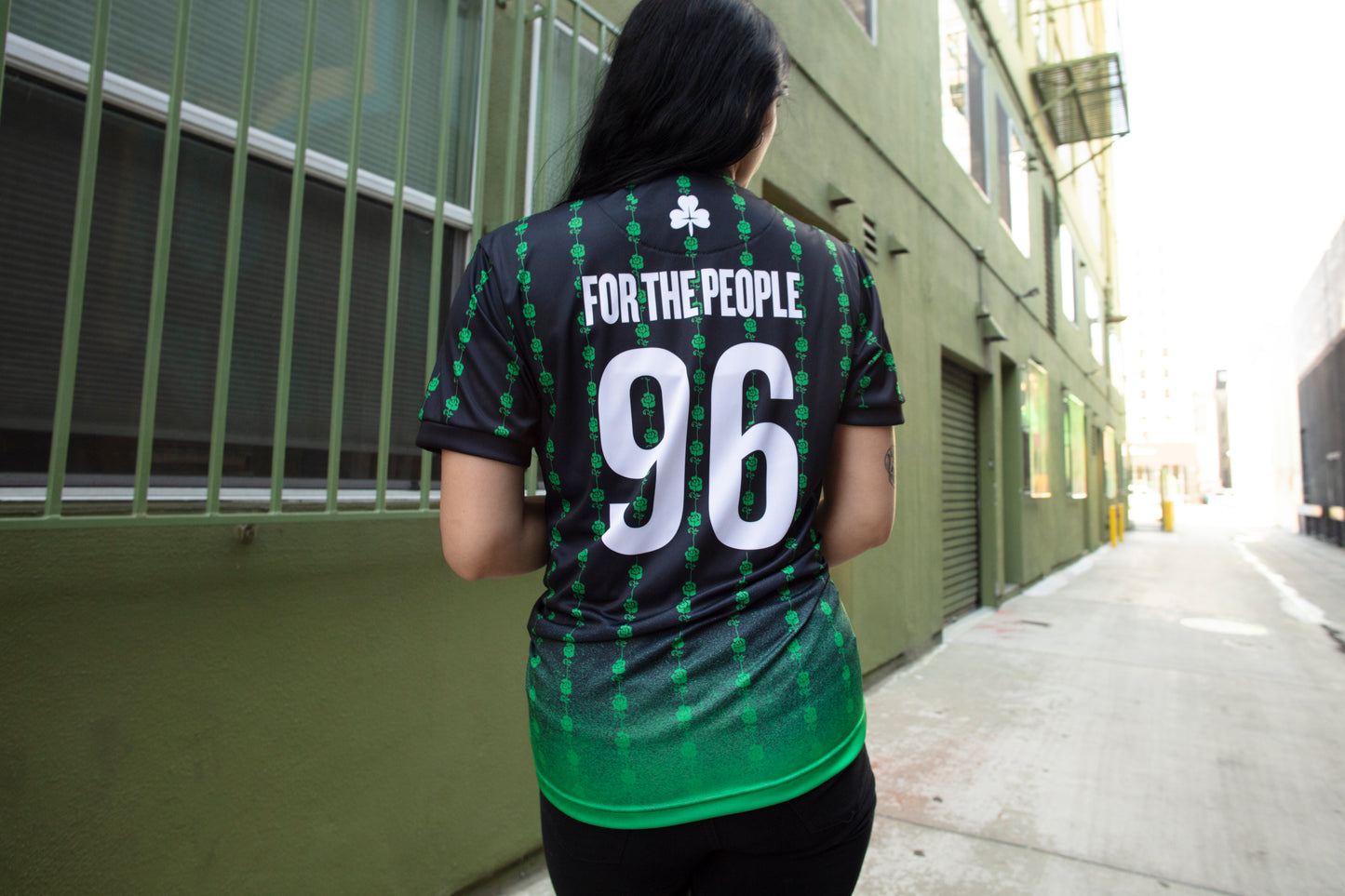 For The People Soccer Jersey (Black/Green)