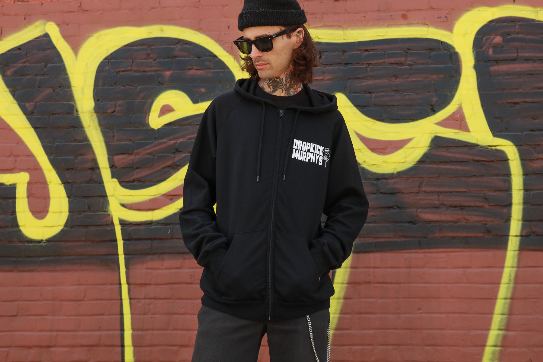 dropp様 For The People Zip Up Hoodie (Black) – Dropkick Murphys