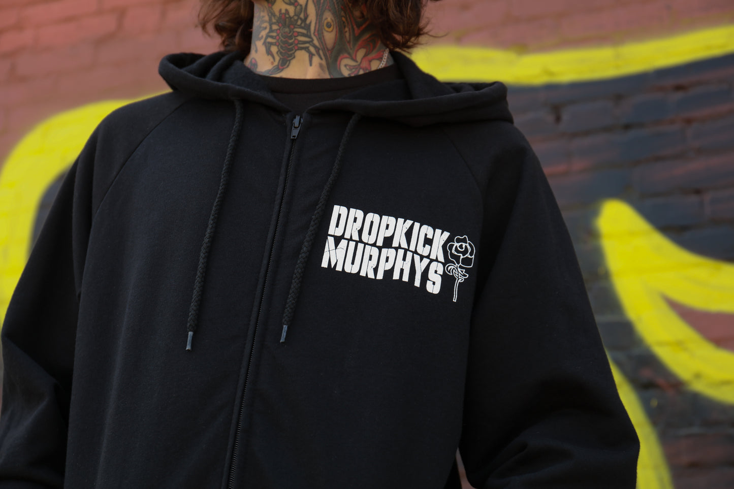 For The People Zip Up Hoodie (Black)