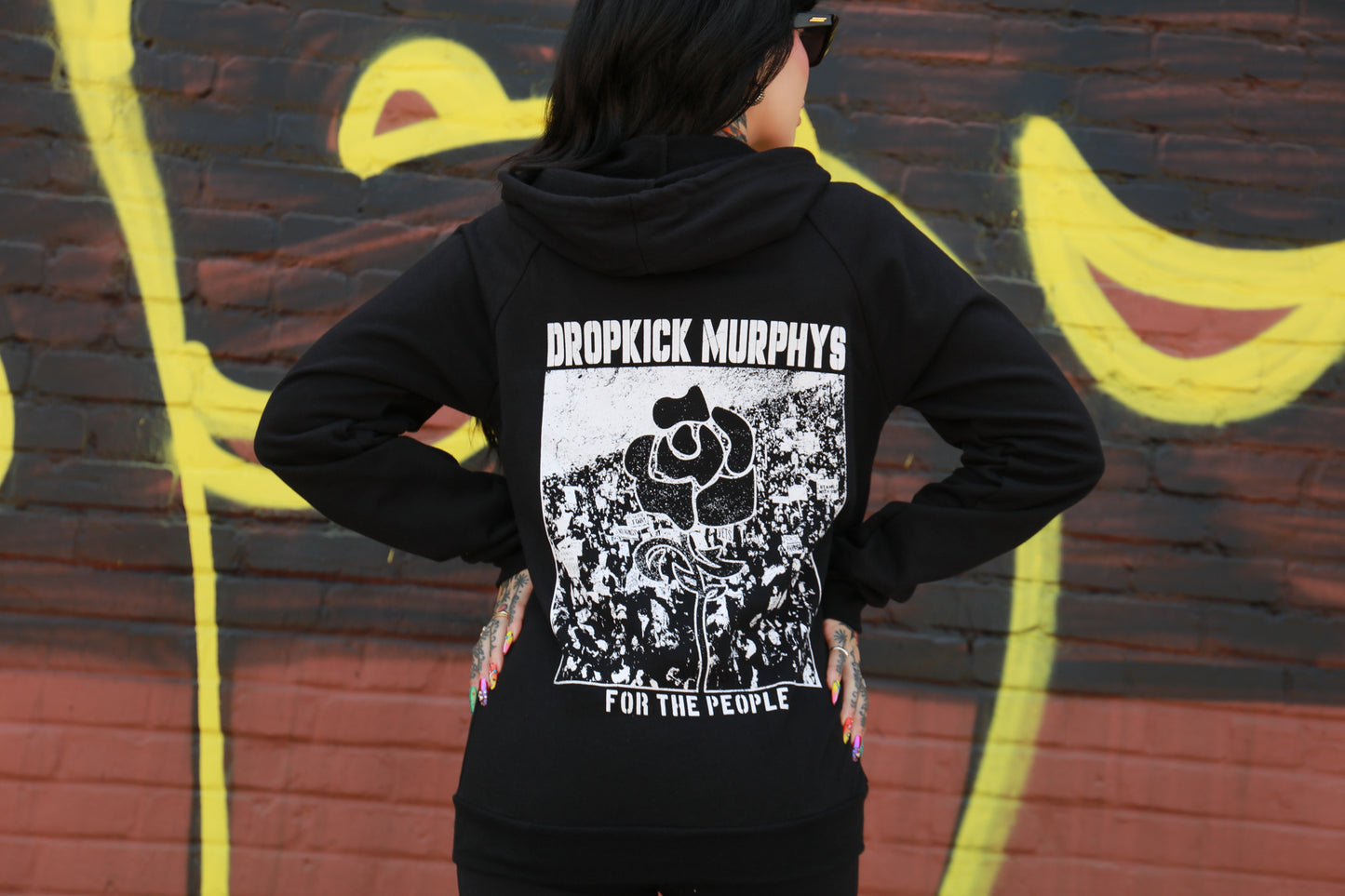 For The People Zip Up Hoodie (Black)