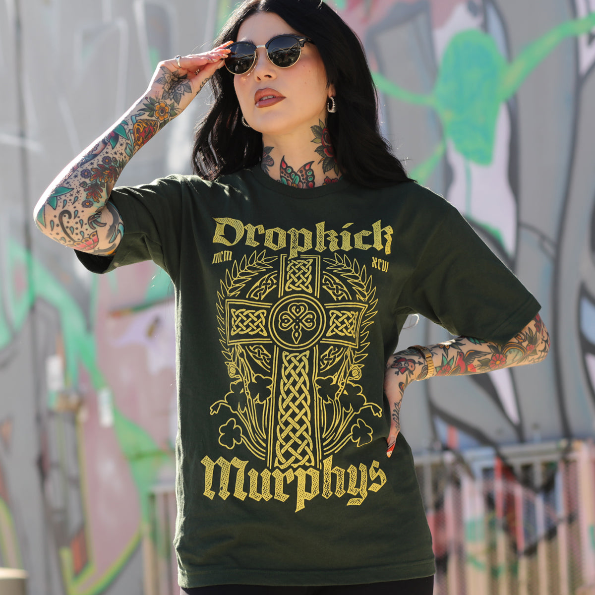 Celtic Cross Logo Tee (Hunter Green)