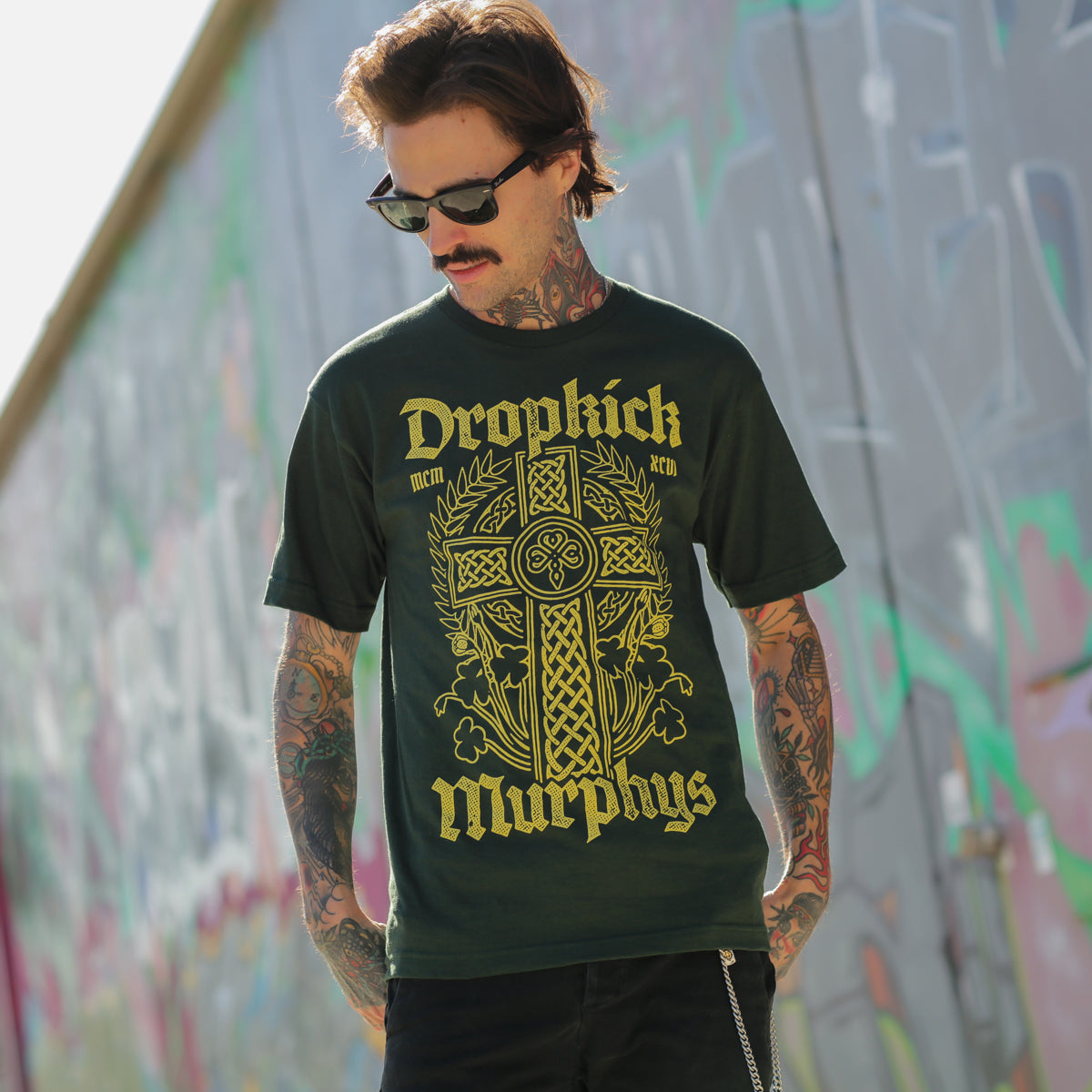 Celtic Cross Logo Tee (Hunter Green)