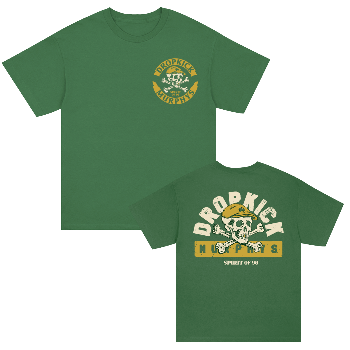Spirit of 96 Skelly Badge T-Shirt (Forest Green)