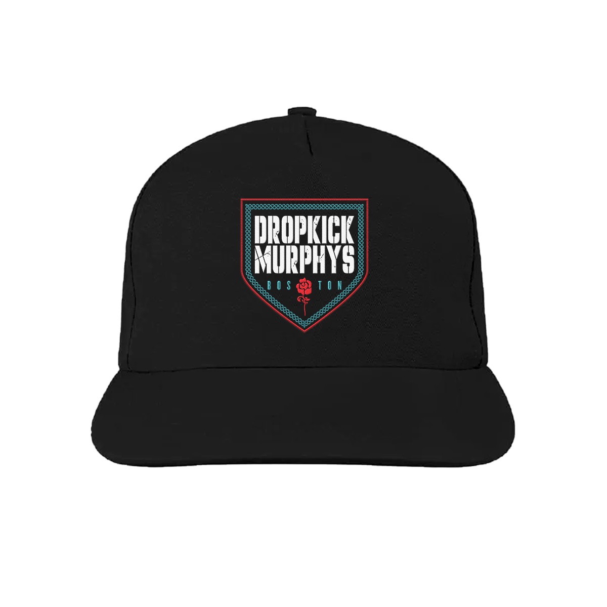 Boston Rose Patch Snapback Hat (Black)