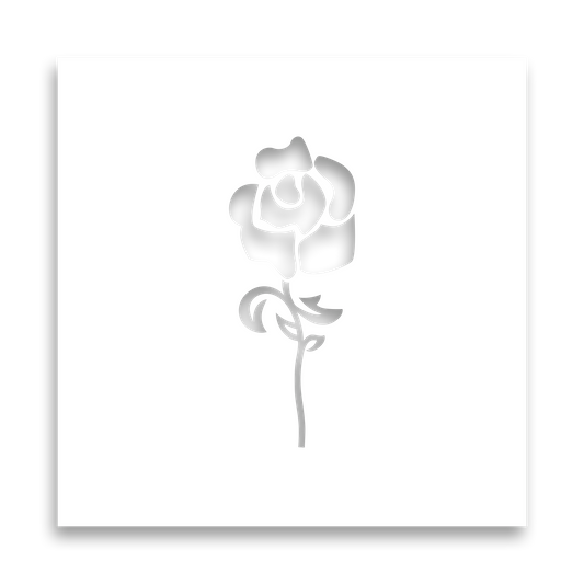 Rose Logo Stencil (White)