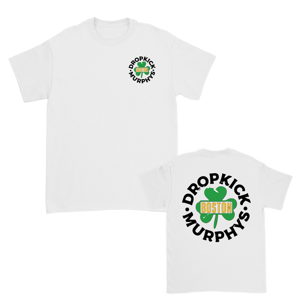 Boston Shamrock Badge Tee (White)